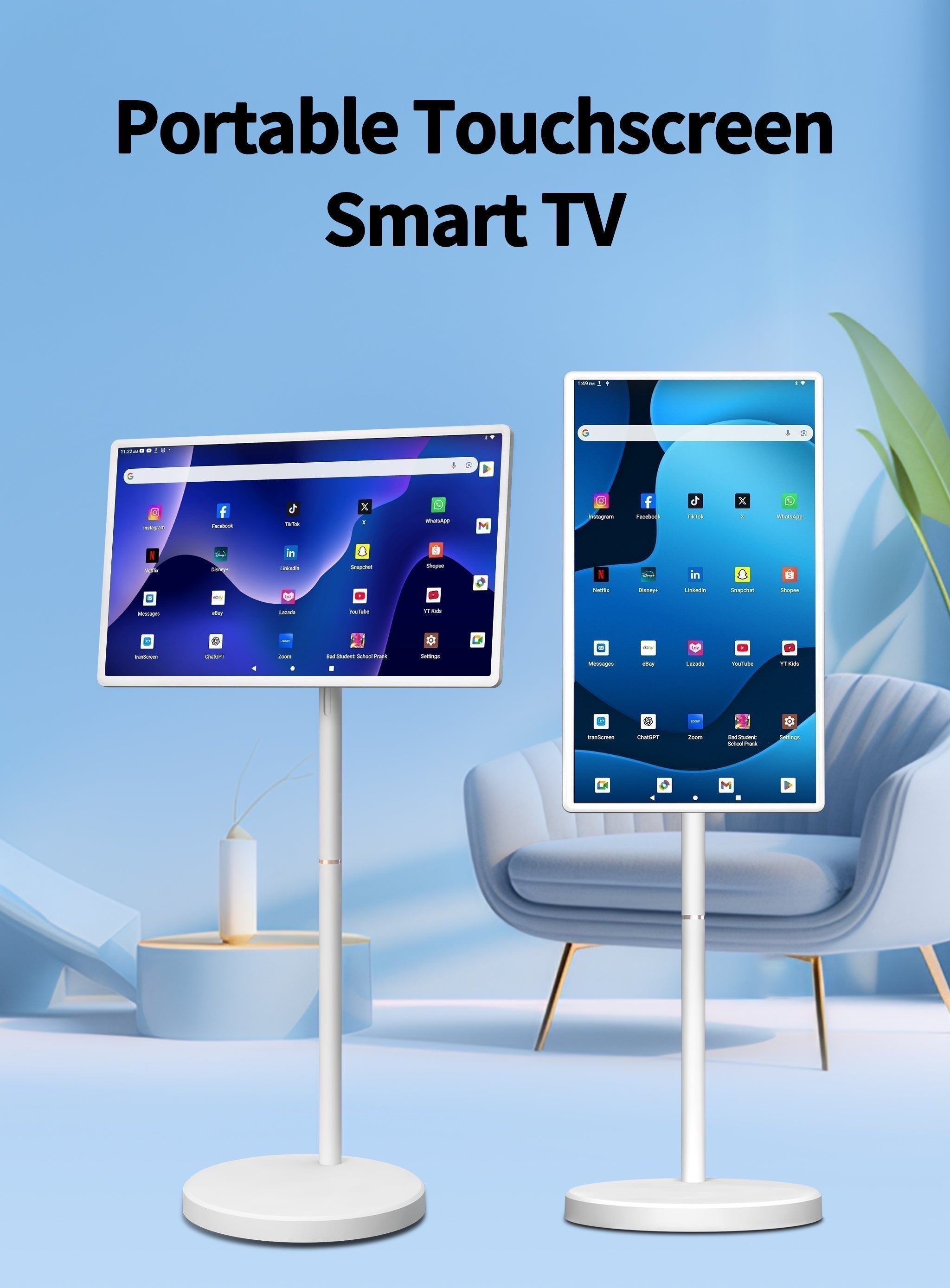 Hongshengda Portable Touchscreen Smart TV — Esclusiva Italia