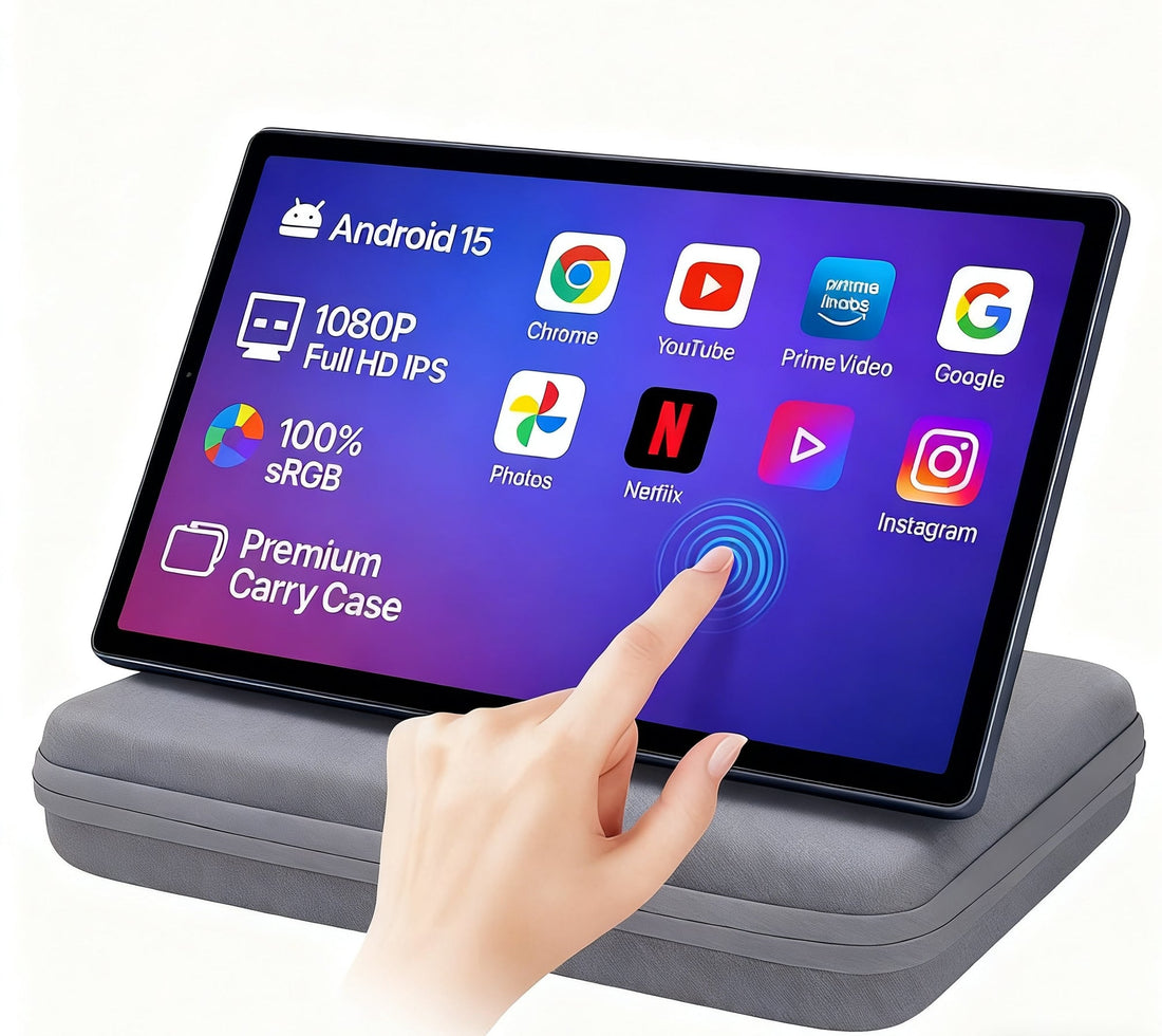 Hongshengda Tab 21 - Tablet Android 15 da 21,5 pollici con borsa portatile