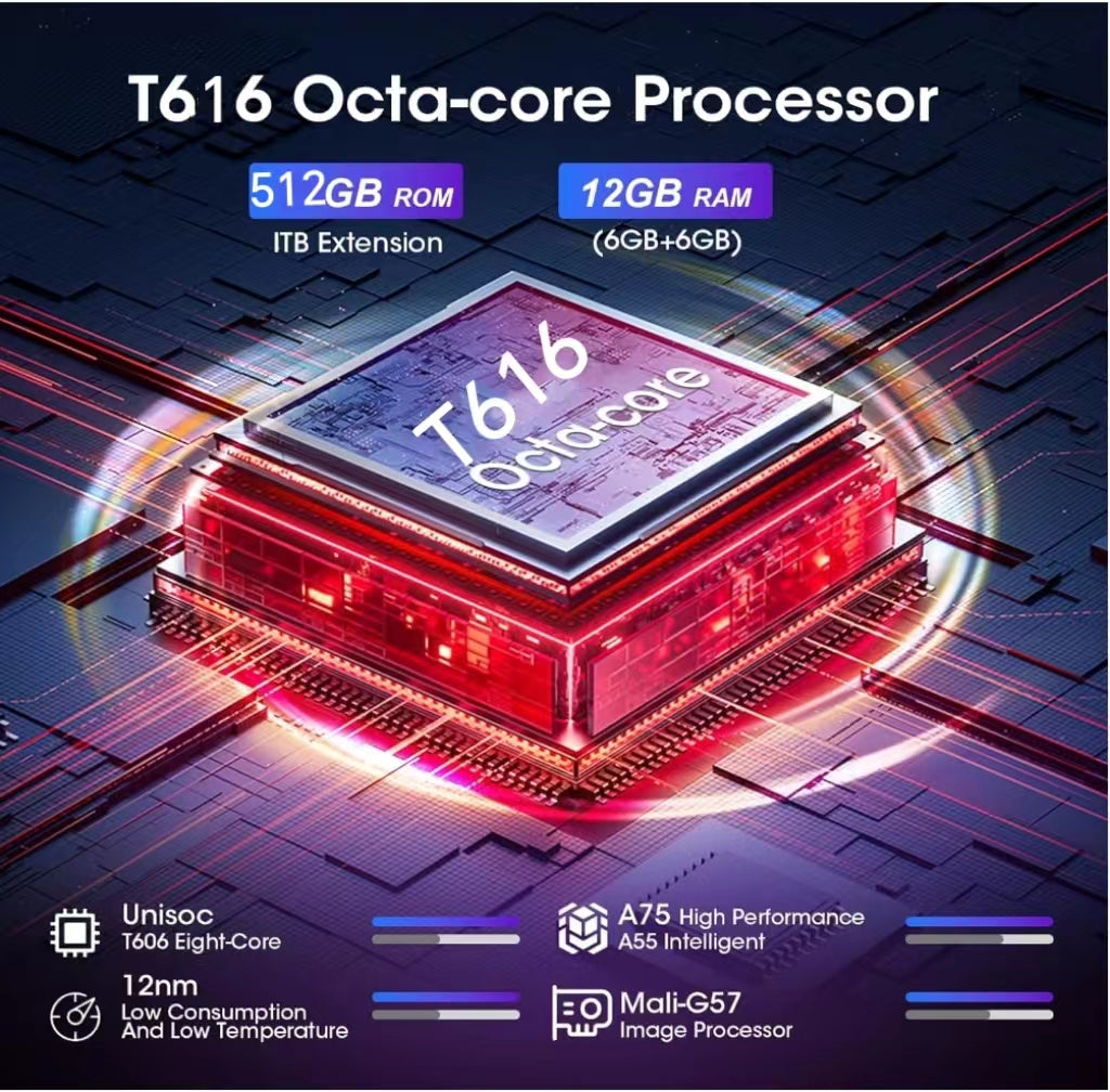 Tablet 10.95" 4G LTE 12+512GB Android 13 — F11