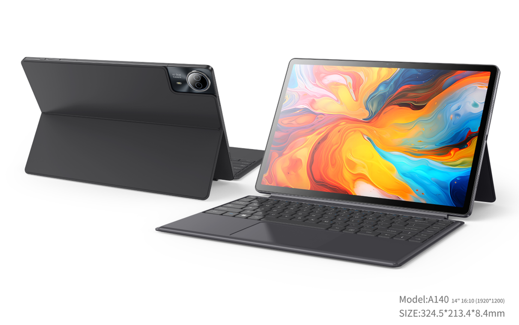 Tablet 14" 4G LTE Android 14 con Tastiera — A140