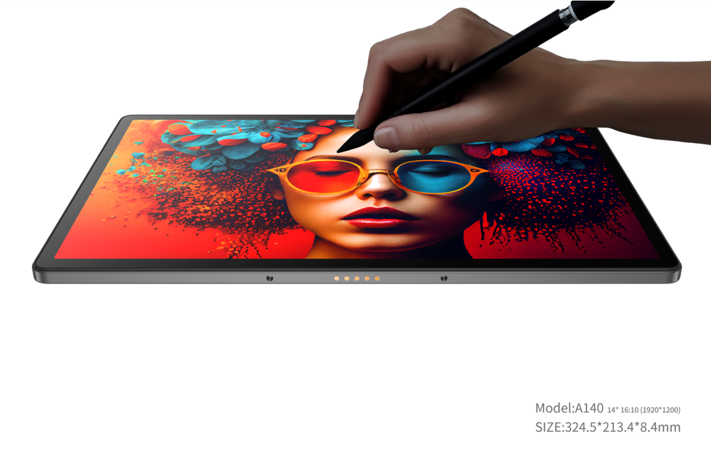 Tablet 14" 4G LTE Android 14 con Tastiera — A140