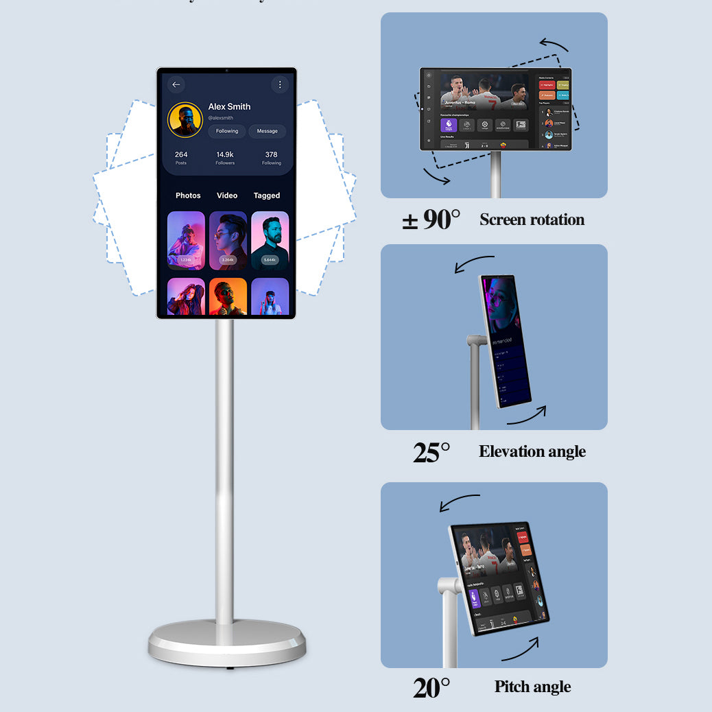 Smart Display 27" — Hongshengda H01-J (Bianco)