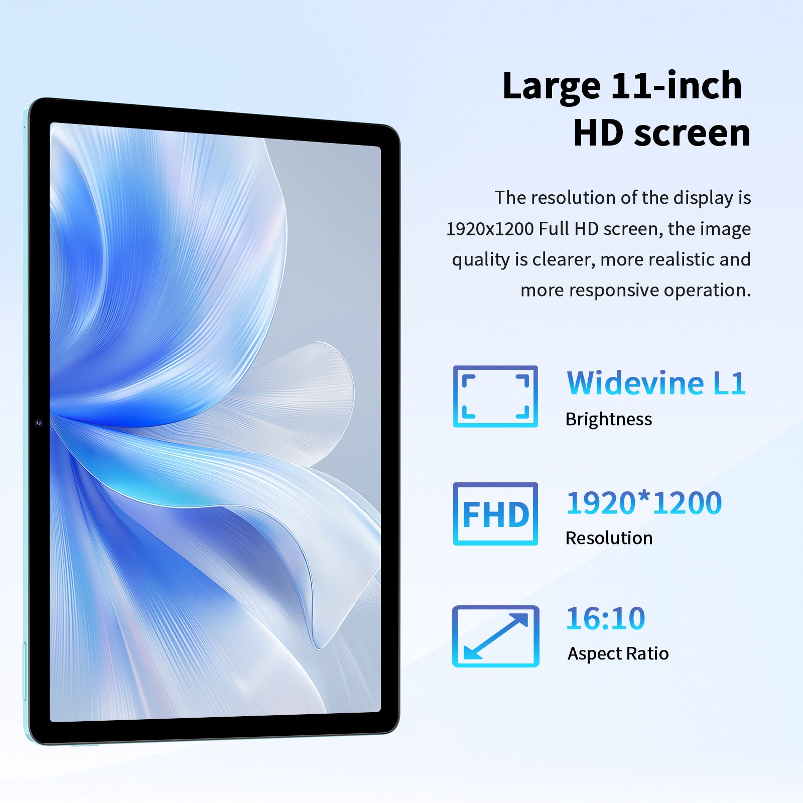 Tablet 11" 4G LTE Android 15 — M60