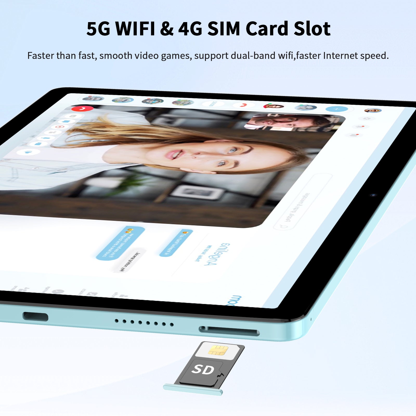 Tablet 11" 4G LTE Android 15 — M60