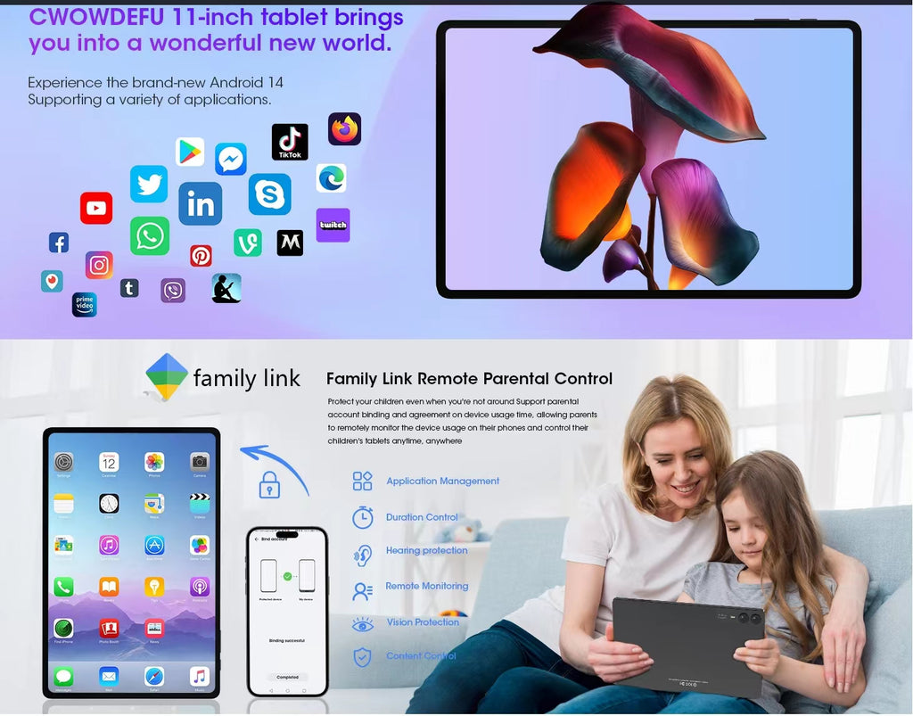 Tablet 10.95" 4G LTE 12+512GB Android 13 — F11