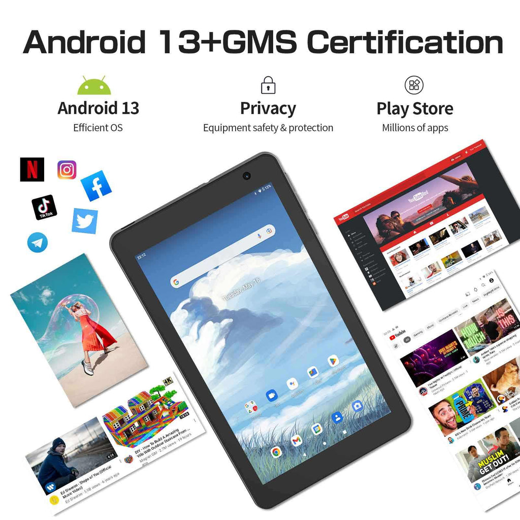 Tablet 8" 4G LTE Android 14 — B8G